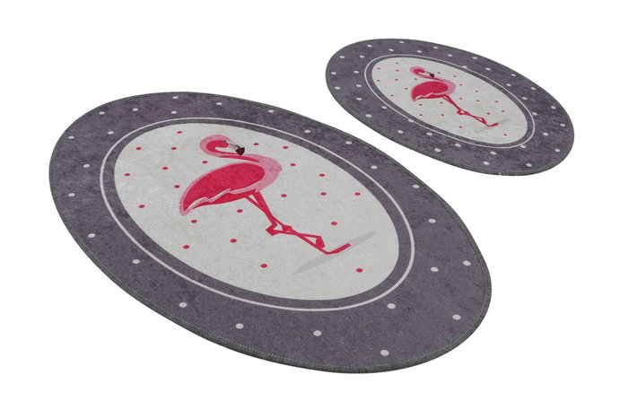 Mijölnir Chile Flamingo Juego de alfombras de baño Multicolor